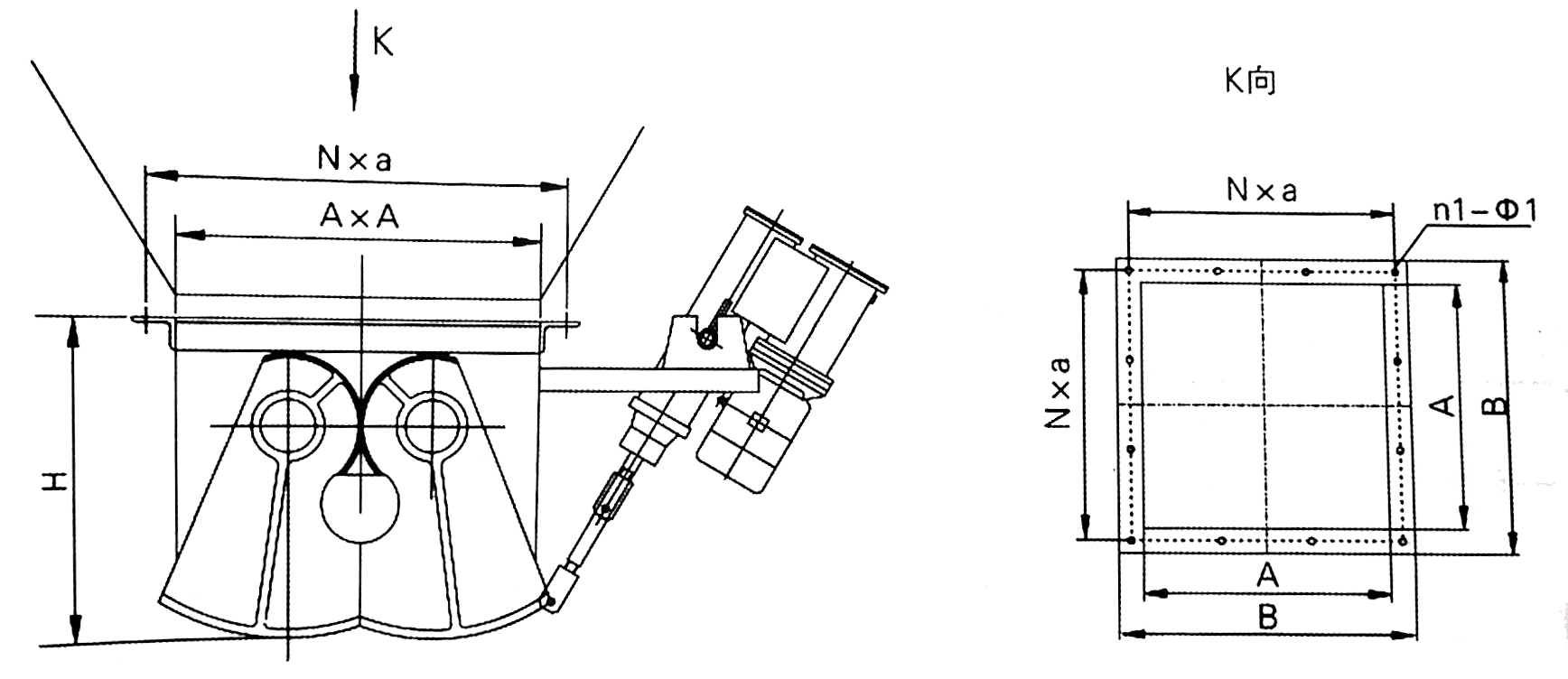 DEZ-B-II型電液動腭式閘門